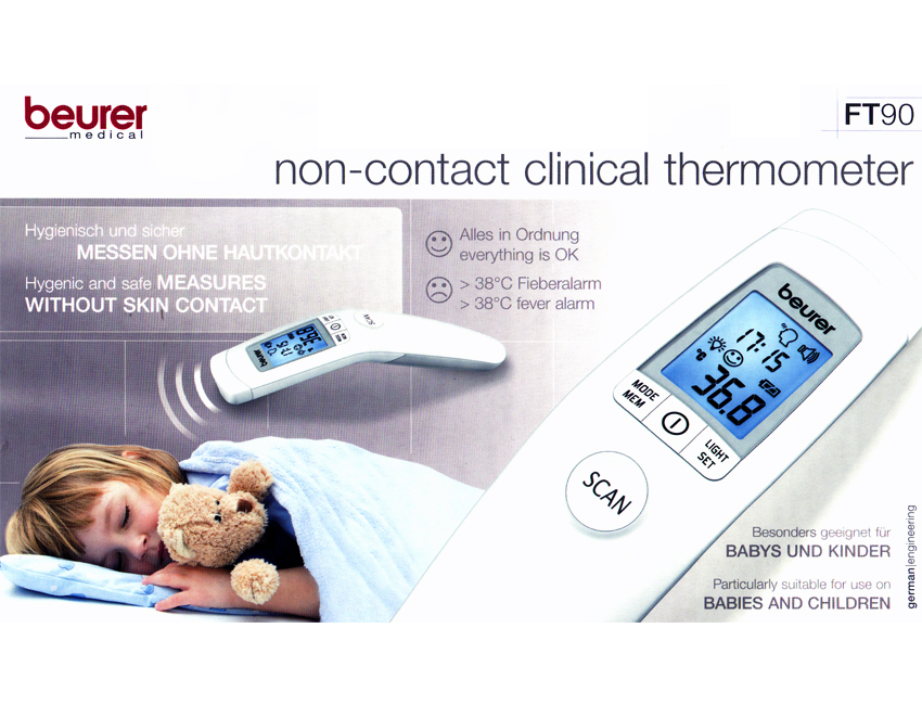Nhiệt Kế Hồng Ngoại Đo Không Cần Tiếp Xúc Beurer FT90