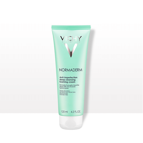 Sữa Rửa Mặt Tạo Bọt Ngăn Ngừa Mụn & Se Nhỏ Lỗ Chân Lông Vichy No Cr Mouss Anti Imperf Gb 125ml