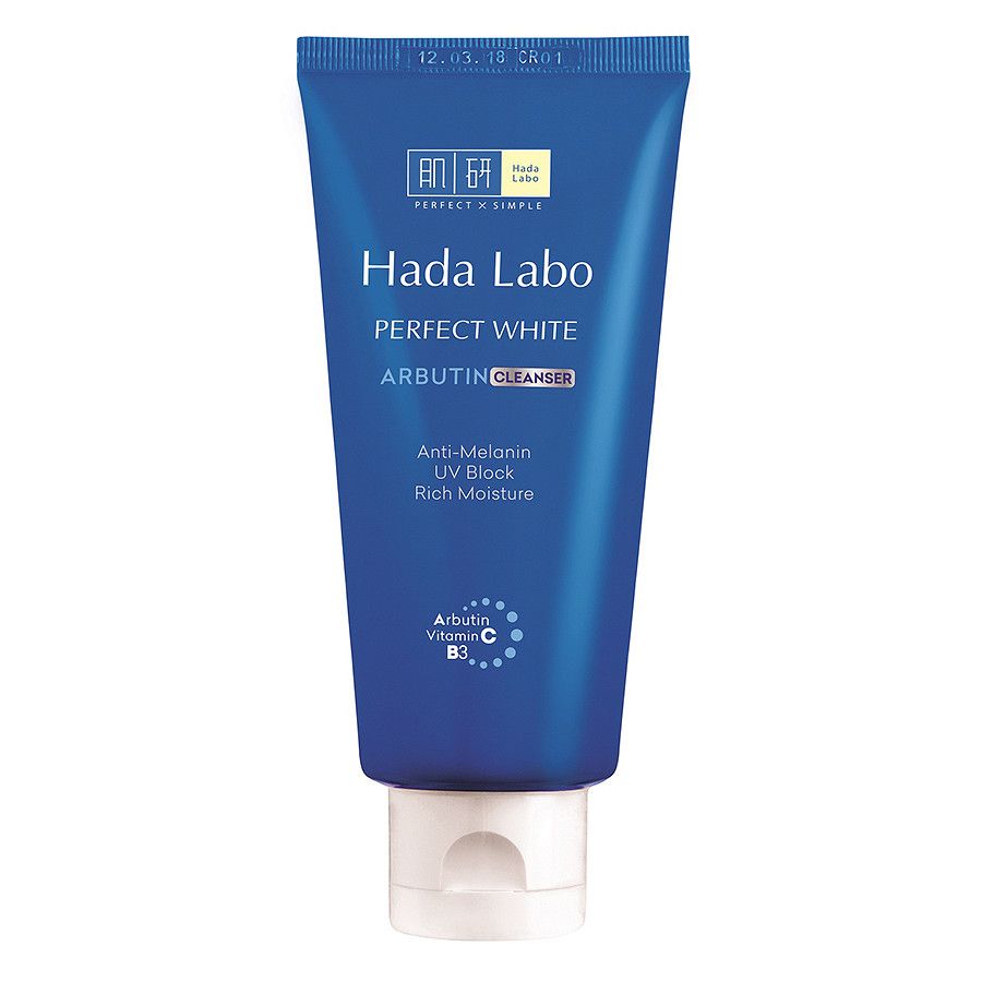 Kem Rửa Mặt Dưỡng Trắng Hada Labo Perfect White Arbutin Cleanser 80g