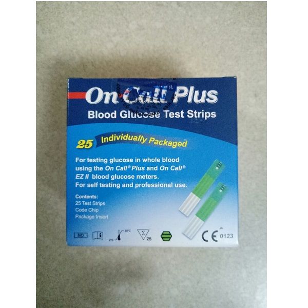 Que Thử Máy Đo Đường Huyết On-Call Plus (25 Que/Hộp)