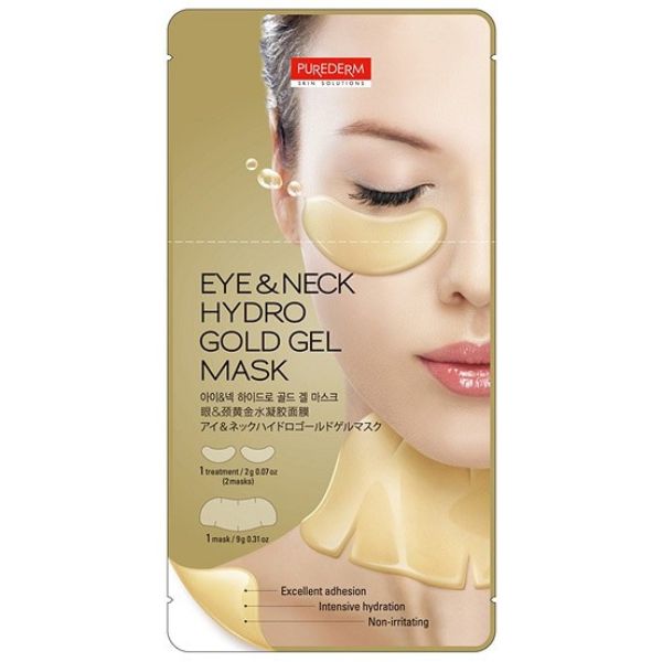 Mặt Nạ Kép Mắt Và Cổ Tinh Chất Vàng Purederm
