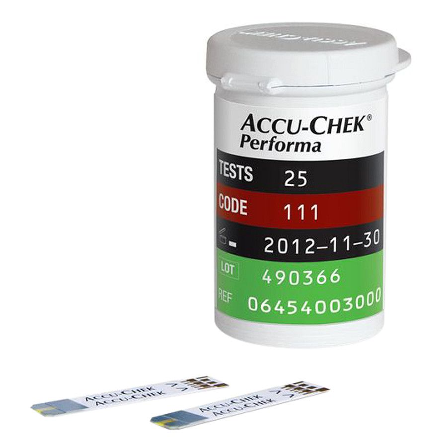 Que Thử Đường Huyết Máy Accu-chek Performa - Hộp 25 que
