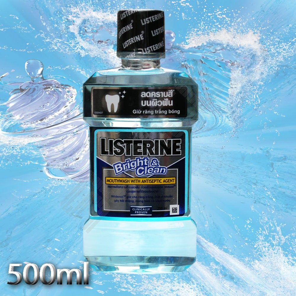 Nước Súc Miệng Listerine Bright & Clean 500ml