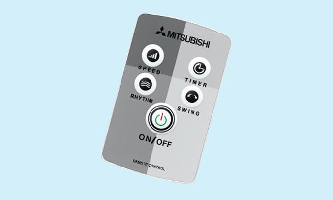 Quạt đứng Mitsubishi LV16-RT CY-GY tích hợp remote