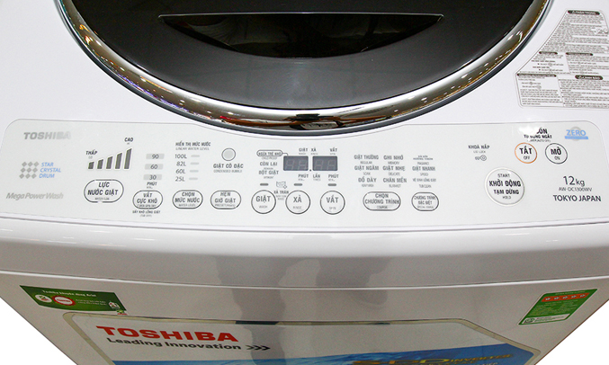 Máy giặt Toshiba AW-DC1300WV (W) nhiều chương trình giặt để lựa chọn