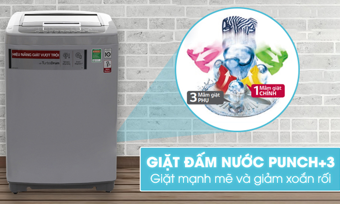 Công nghệ đấm nước Punch+3 hoạt động dựa trên cấu tạo của mâm giặt chính và 3 mâm giặt phụ