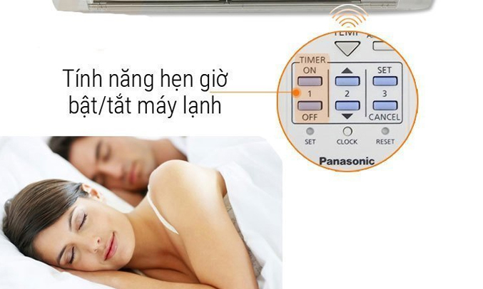 Máy lạnh Panasonic 1 HP CU/CS-PU9TKH-8 có chức năng hẹn giờ