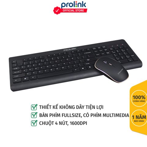 Bộ bàn phím & chuột không dây Prolink PCWM7003