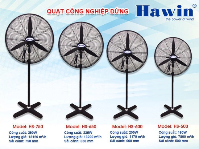 Quạt đứng công nghiệp Hawin 750