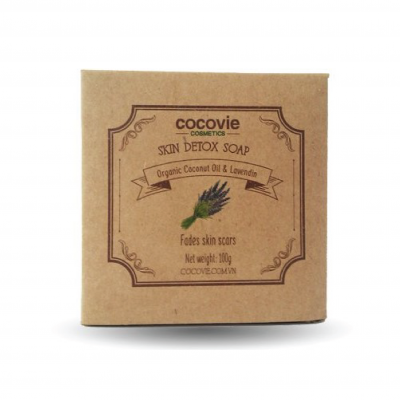  Xà phòng dầu dừa oải hươngCocobody detox soap & scrub with coconut & lavender oil 