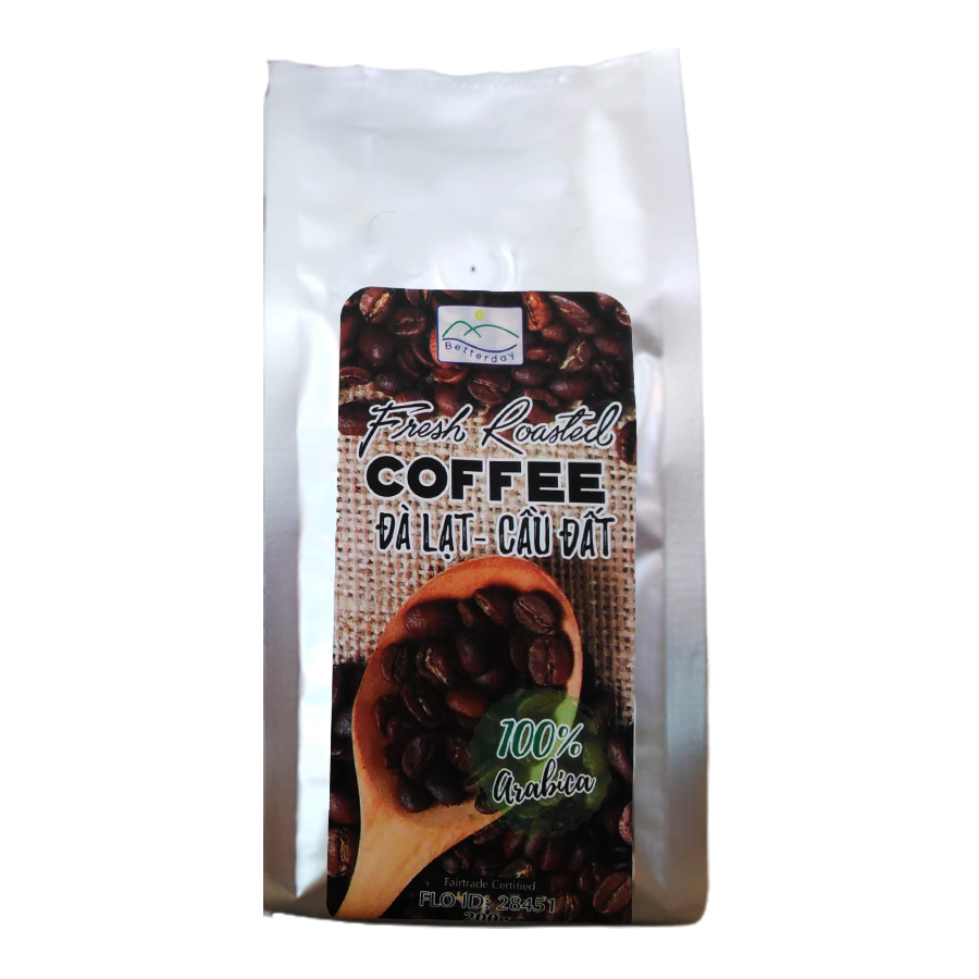  Cà phê Fairtrade Đà Lạt/Cầu Đất rang vừa Fairtrade Da Lat/Cau Dat coffee espresso roasted 