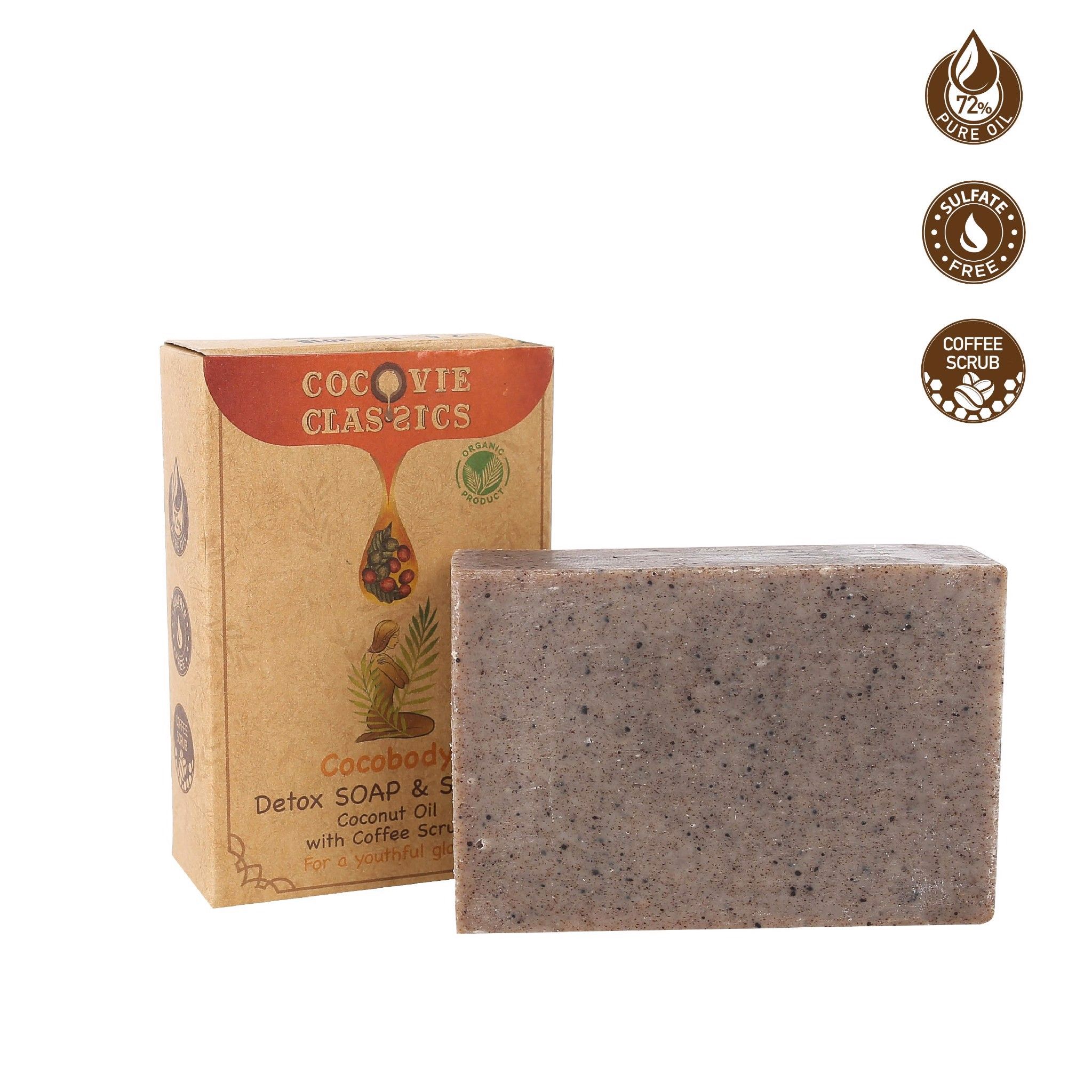  Xà bông detox dừa - cà phêCoconut & Cafe Soap 