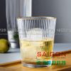 Ly Thủy Tinh Delisoga Studio Stripes Gold Rim Rock Glass 335ml | DELI DSY5840-1AR , Thủy Tinh Cao Cấp