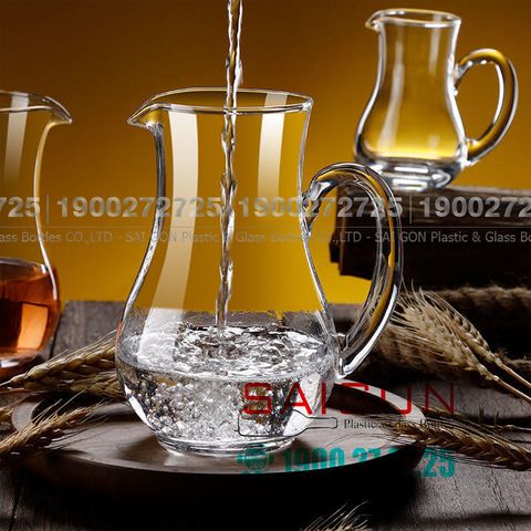 Bình Rót Thủy Tinh Có Quai King Dealay Decanter 300ml | JX59138 , Thủy tinh Cao Cấp