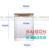 Hũ Thủy Tinh Vuông Delisoga Borosilicate Storage Glass Nắp Gỗ 1210ml | GPG4010-2 ,Thủy Tinh Cao Cấp