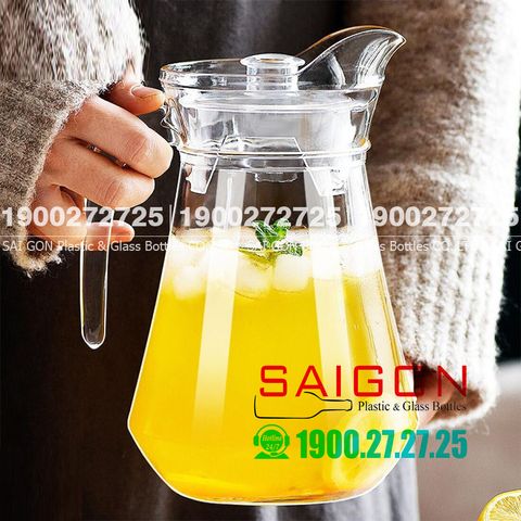 Bình Nước Thủy Tinh Deli Delisoga Pitcher 1100ml | DELI EH1002-1, Thủy Tinh Cao Cấp