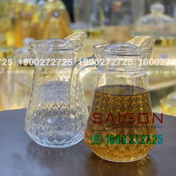 Bình Nước Thủy Tinh Deli Apple Green Diamon Pitcher Glass 1580ml | DELI EH1002-1C ,Thủy Tinh Cao Cấp