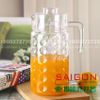 Bình Nước Thủy Tinh Deli Pitcher Glass 1850ml | DELI E001H1, Thân Chấm Bi