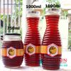 Hũ Thủy Tinh Cao Hình Ong 1000ml | Nắp Nhựa Xi Bạc , Thủy Tinh Cao Cấp