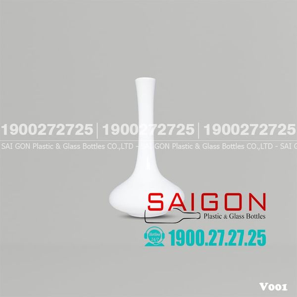 Bình Hoa Nhỏ Sứ Ck 13cm | CK V001 ; Trắng Trơn