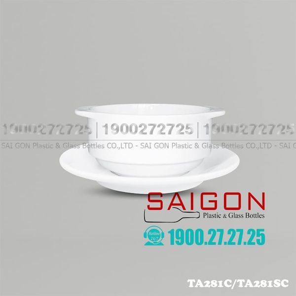 Thố Súp Sứ CK 290ml | CK TA281C/TA281SC ; Trắng Trơn