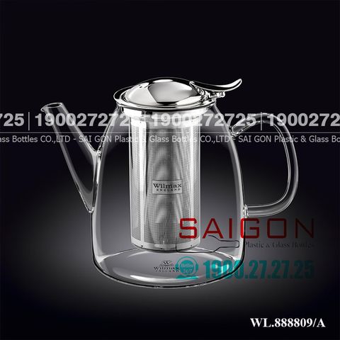 Bình Trà Thủy Tinh Wilmax Thermo Tea Pot 1450ml | WL-888809/A , Thủy Tinh Chịu Nhiệt
