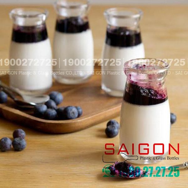 Hũ Thủy Tinh Pudding Cao | Nắp Nhựa , Tùy Chọn Dung tích