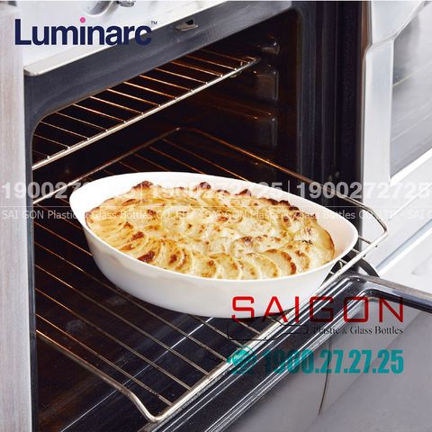 Khay Nướng Thủy Tinh Luminarc Smart Cuisine Oval 29cm*17cm | Luminarc N3567 , Thủy Tinh Trắng Sữa Chịu Nhiệt Cao Cấp