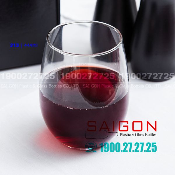 Ly Thủy Tinh Libbey Stemless wine 444ml | LIBBEY 213 , Nhập Khẩu E.U