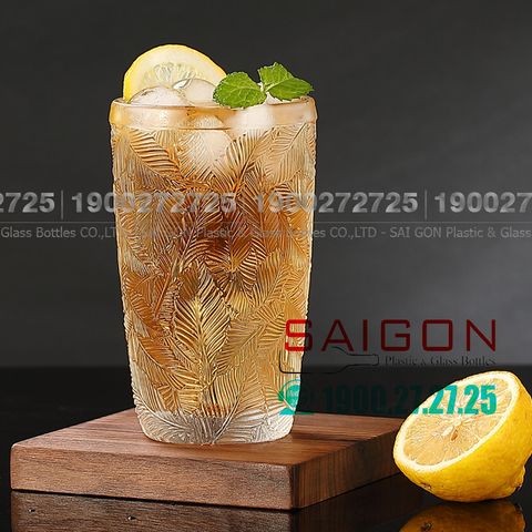 Ly Thủy Tinh Deli Summer Forest Hight Ball Glass 380ml | Deli DSKB164-2 , Thủy Tinh Cao Cấp