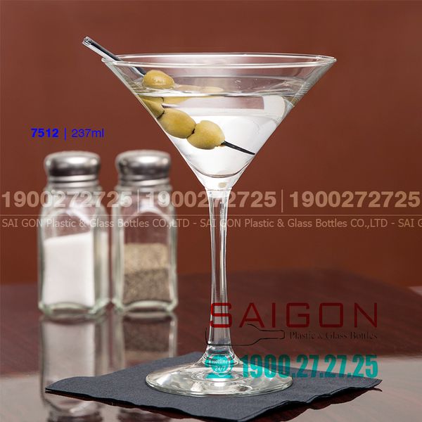 Ly Thủy Tinh Libbey Vina Martini 237ml | Libbey 7512, Nhập Khẩu E.U