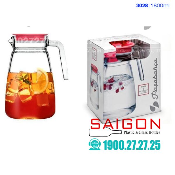 Bình Thủy Tinh Pasabahce Carre sodalime glass 1800ml | Pasabahce 43028 , Nhập Khẩu Thổ Nhĩ Kỳ