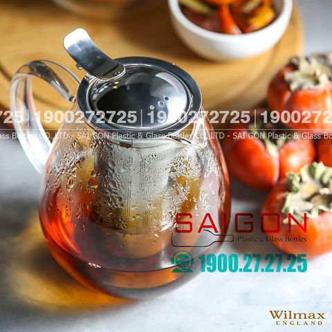 Bình Trà Thủy Tinh Wilmax Thermo Tea Pot 850ml | WL-888802/A , Thủy Tinh Chịu Nhiệt