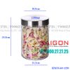 Hũ Thủy Tinh Delisoga Glass Sealed Jar 1250ml , Nắp Inox 304 | HMFG60-1250 ,Thủy Tinh Cao Cấp