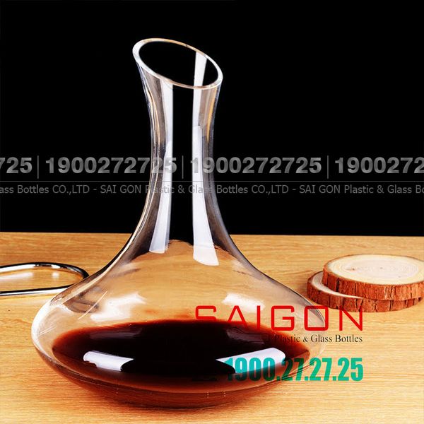 Bình Rót Rượu Thủy Tinh King Dealay Decanter 1700ml | JX9002 , Thủy tinh Cao Cấp