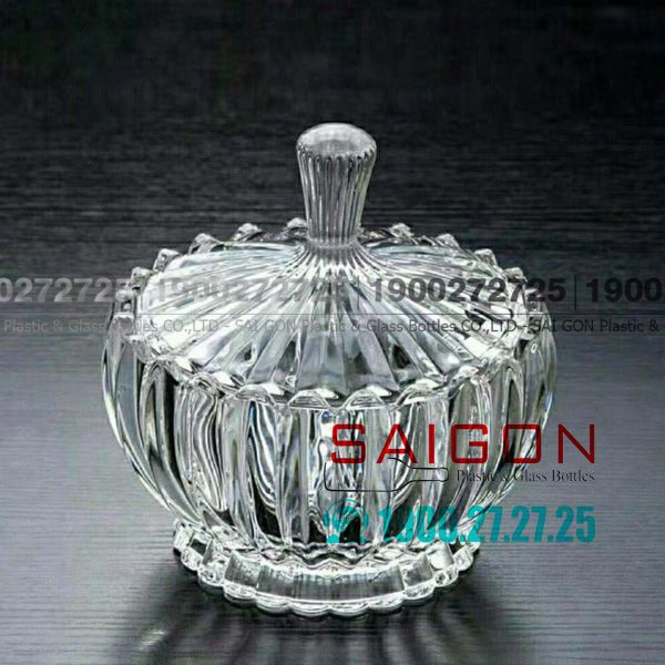 Thố Mứt Thủy Tinh , Hũ Kẹo Thủy Tinh Deli Candy Jar Glass | Deli TG1080 ,Thủy Tinh Cao Cấp