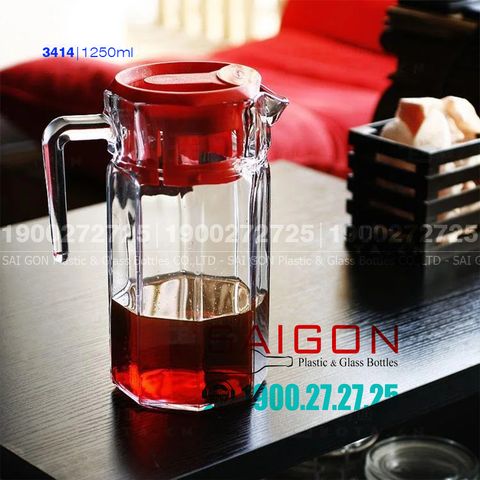 Bình Thủy Tinh Pasabahce Kosem 1250ml | Pasabahce 43414 , Nhập Khẩu Thổ nhĩ Kỳ