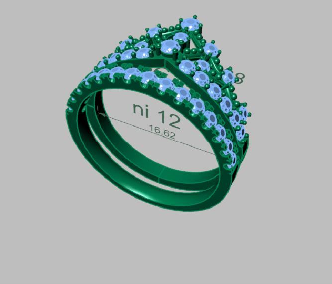 Mẫu 3D Nhẫn Nữ BN_000368_nhan vuong mieng kem nhan tach chau