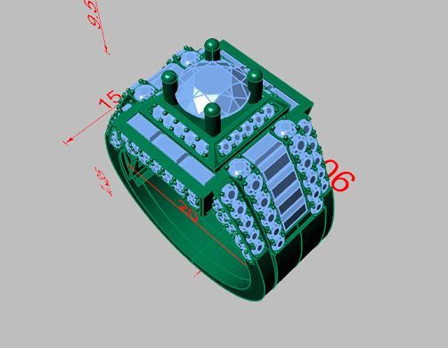 Mẫu 3D Nhẫn Nam HPJ_RM_000037