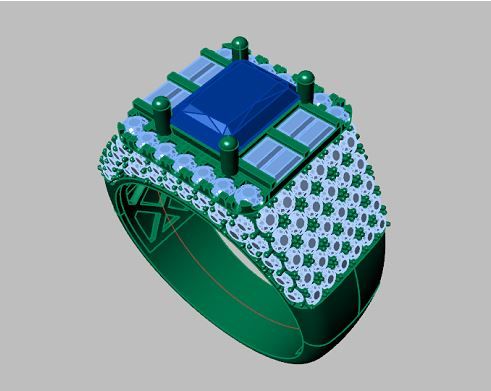 Mẫu 3D Nhẫn Nam HPJ_RM_000043 Chu Nhat