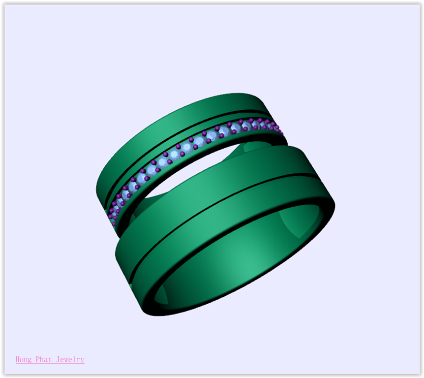 Mẫu Nhẫn Cặp 3D NC 1044