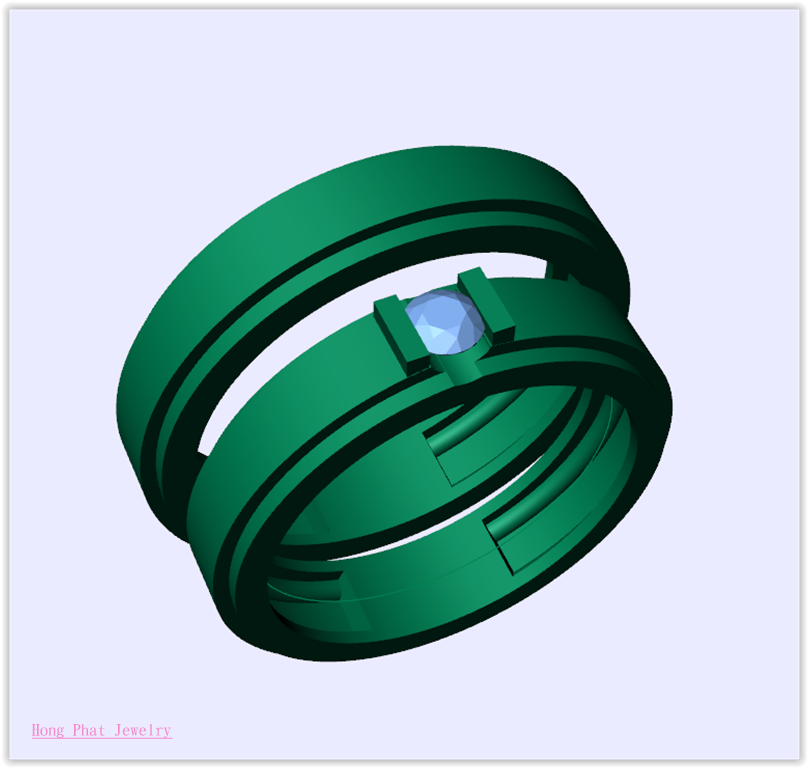 Mẫu Nhẫn Cặp 3D NC 885