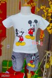  [10-15kg] Set Đồ BỘ Ngắn Bé Trai - Trắng Mickey Đỏ 