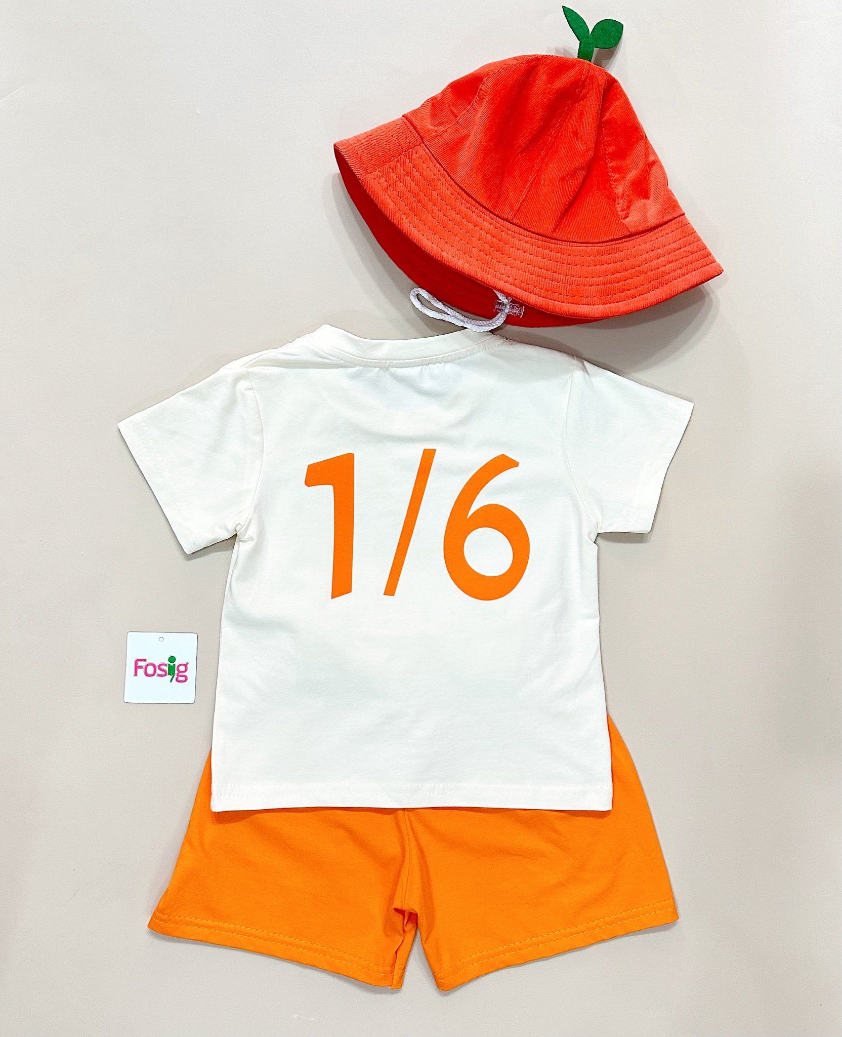 14-24kg Set 3 món chơi lễ 1/6 cho bé, thun 4 chiều tha hồ chạy nhảy- Nón mầm, quần, áo