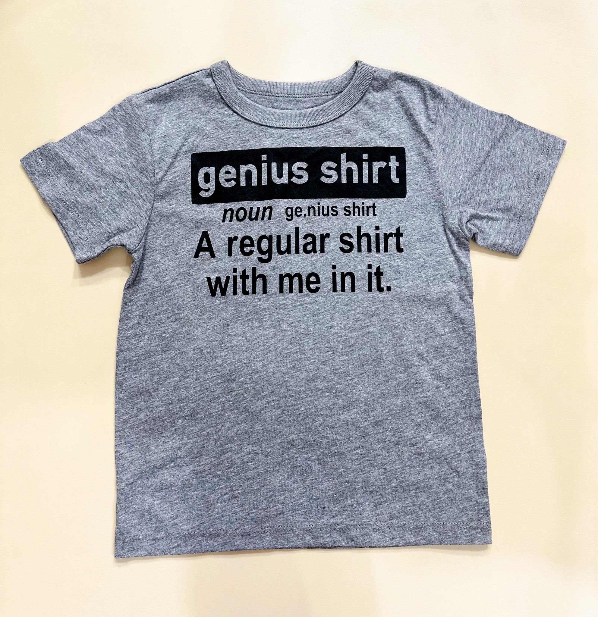 14-16kg XS Áo thun tay ngắn bé trai PL- Xám Genius shirt AT32