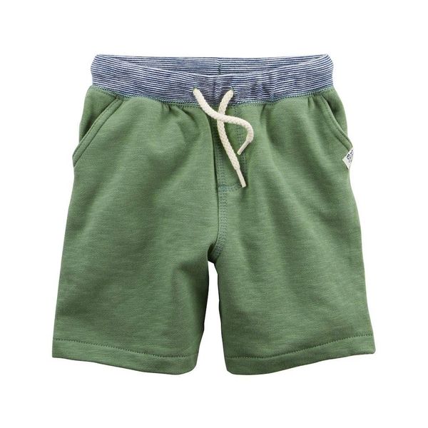  [3m-6m] Quần Short Da Cá Bé Trai Cter - Rêu Đai Sọc 