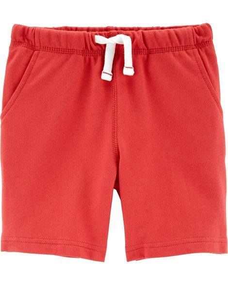  [3m-6m] Quần Short Da Cá Bé Trai Cter - Đỏ Dây Rút 