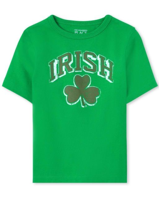 45-50kg XL Áo thun tay ngắn bé trai PL- Xanh lá Irish AT32