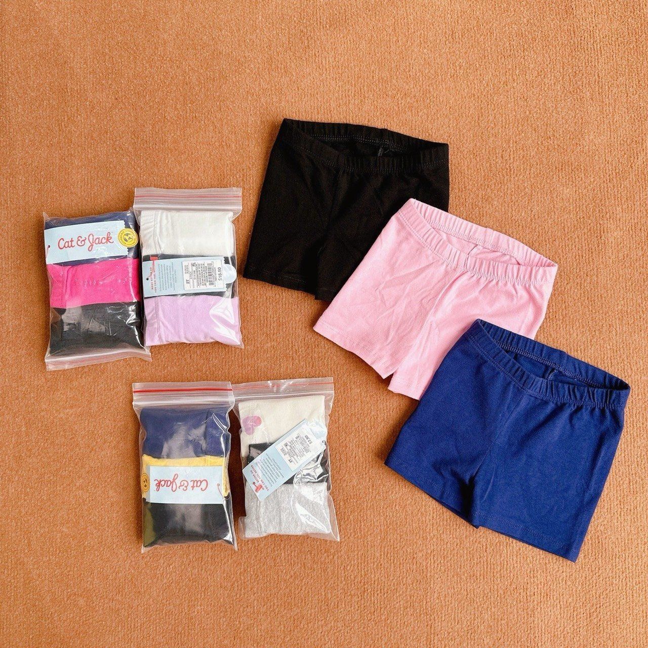8-16kg Set 3 Quần thun legging lửng CJ cho Bé Gái- Set ngẫu nhiên