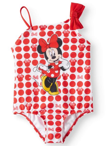  [10-12kg] Đồ Bơi Bé Gái DN - Trắng Chấm Mickey 